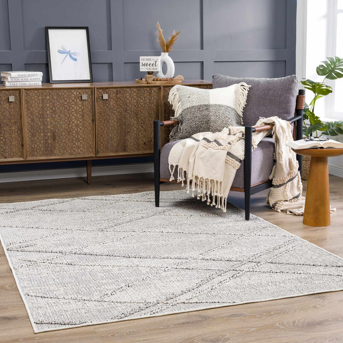 Hauteloom Baqer Bone & Taupe Textured Performance Rug - Limited Edition