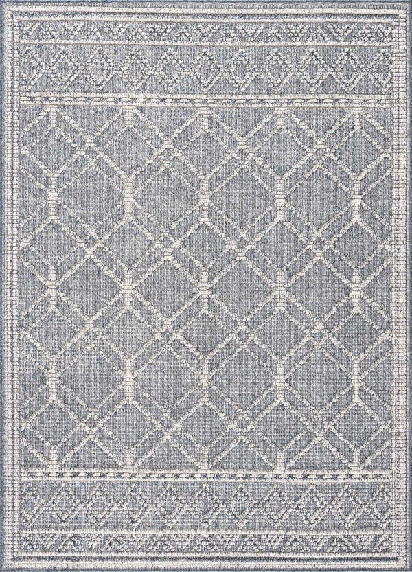 Hauteloom Diah Gray Blue & Bone Area Rug