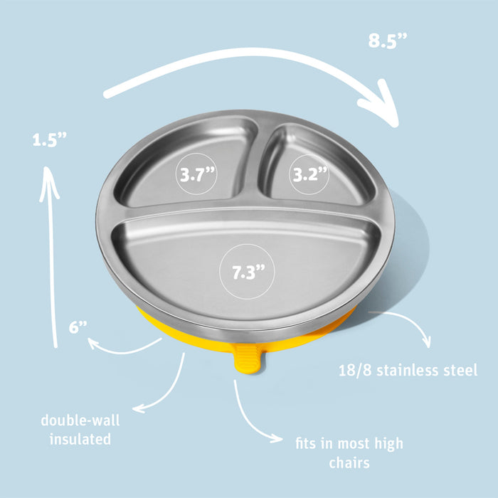 Avanchy Stainless Steel Suction Baby Plate