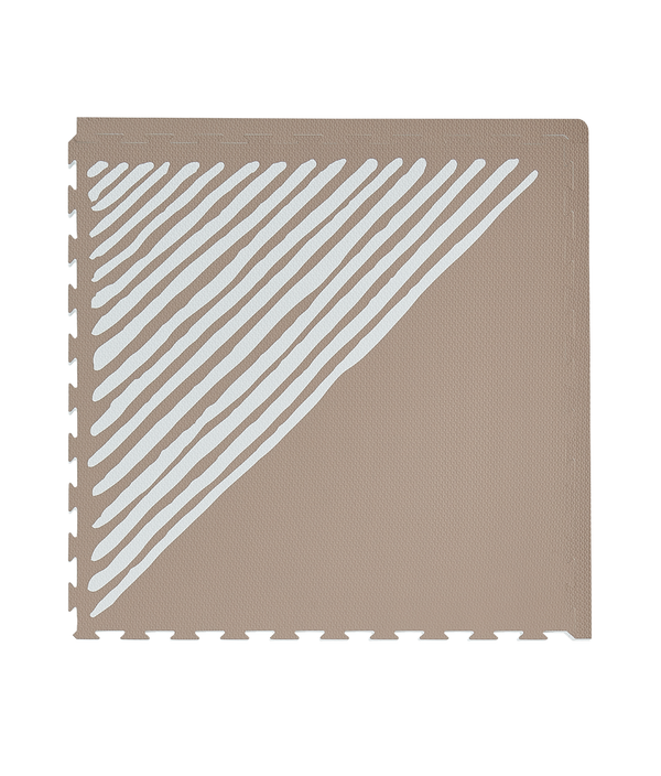 Toddlekind Premium Foam Playmats | Sandy Lines - Tan