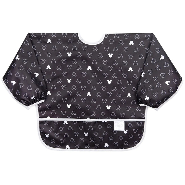 Disney Sleeved Bib: Mickey Mouse Icon B+W