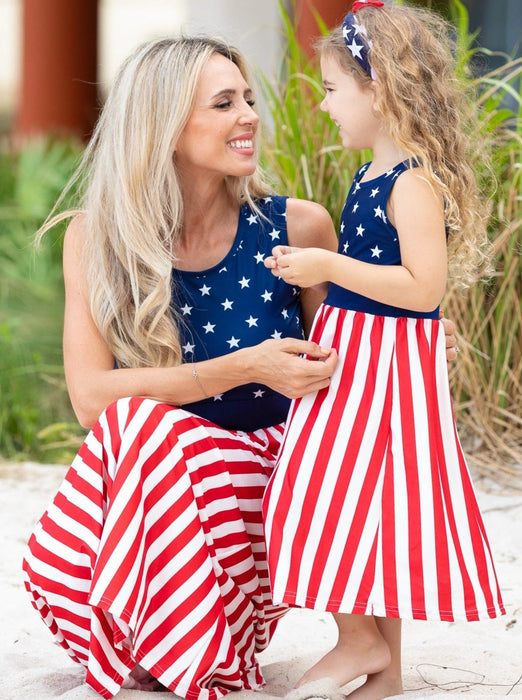 Mia Belle Girls Mommy and Me Fly Like the 4th of July Sundress