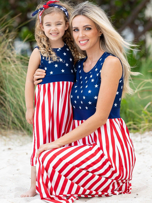 Mia Belle Girls Mommy and Me Fly Like the 4th of July Sundress