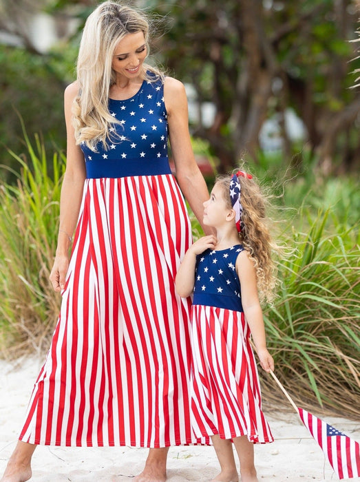 Mia Belle Girls Mommy and Me Fly Like the 4th of July Sundress