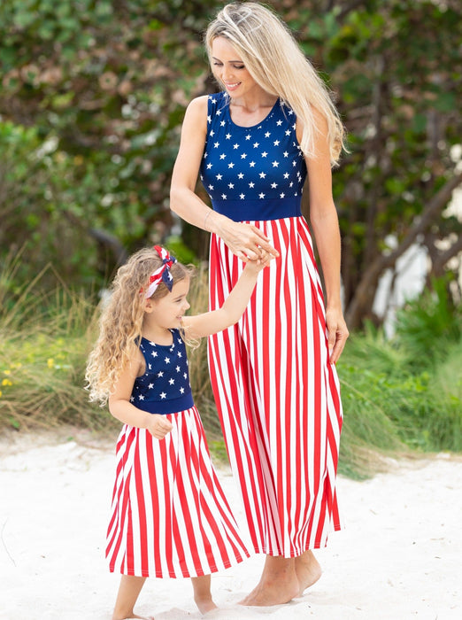 Mia Belle Girls Mommy and Me Fly Like the 4th of July Sundress