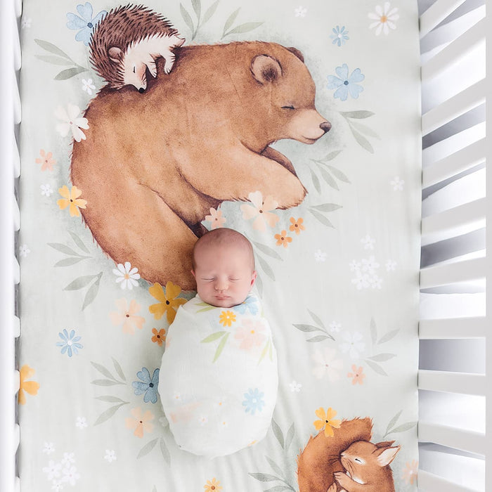 Rookie Humans Enchanted Meadow bamboo swaddle