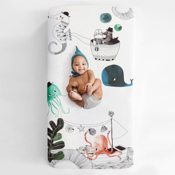 Rookie Humans Underwater Love Standard Size Crib Sheet