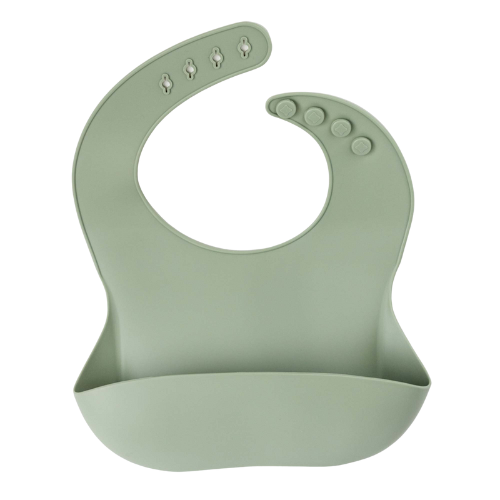 Babeehive Goods Sage Silicone Baby Bib