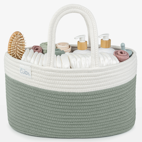 Comfy Cubs Rope Diaper Caddy - Sage