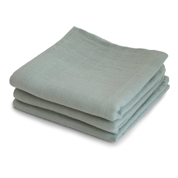 Mushie Organic Cotton Muslin Cloths 3-Pack