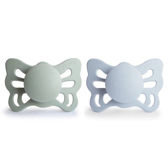 Mushie FRIGG Butterfly Anatomical Silicone Pacifier 2-Pack (0-6 Months)