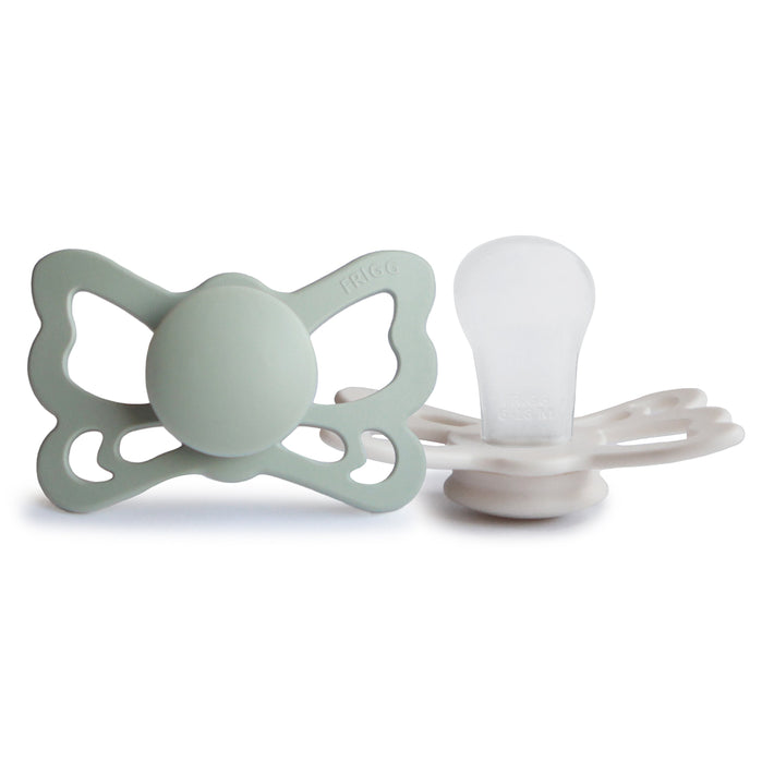 Mushie FRIGG Butterfly Anatomical Silicone Pacifier 2-Pack (6-18 Months)