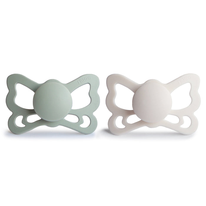 Mushie FRIGG Butterfly Anatomical Silicone Pacifier 2-Pack (6-18 Months)