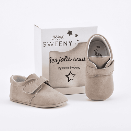 Bebe Sweeny Boys Sand Suede Leather Pre-Walker Shoes