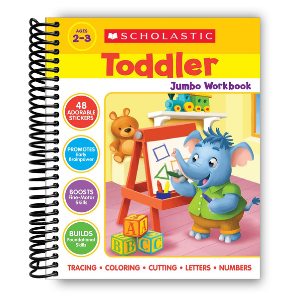 Lay it Flat Scholastic Toddler Jumbo Workbook: Early Skills (Spiral Bound)