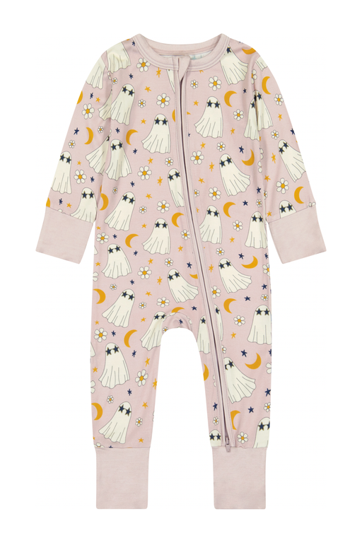 Bird & Bean Bamboo One Piece Zip Pajama - Ghouls Just Want to Have Fun