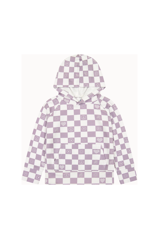 Bird & Bean Bamboo Hoodie - Check It Out - Lavender