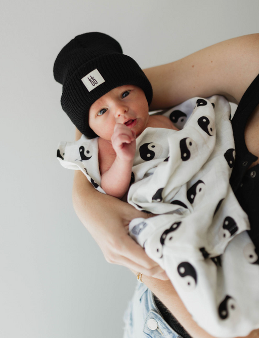 forever french Muslin Swaddle | Black & White Yin Yang