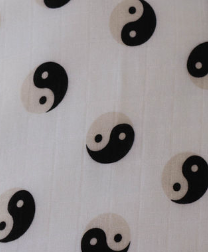 forever french Black & White Yin Yang | Crib Sheet