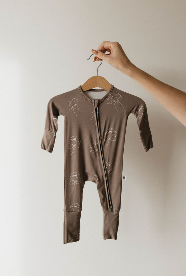 forever french baby Bamboo Zip Pajamas | Sweet Dreams Floral