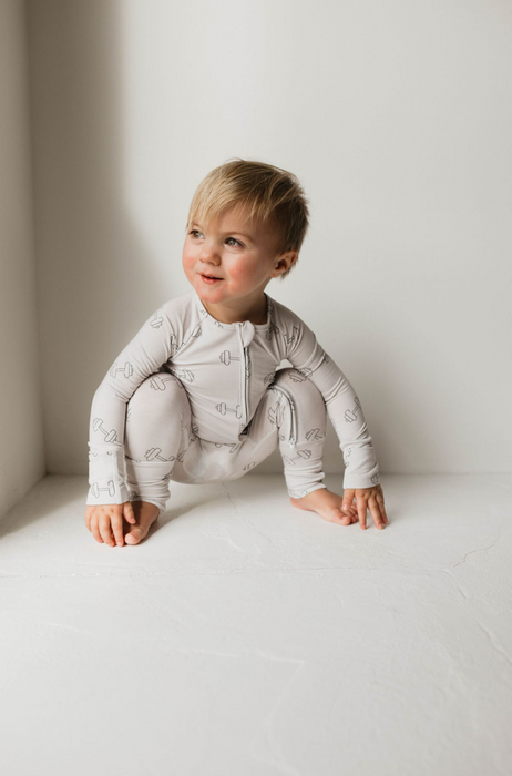 forever french baby Bamboo Zip Pajamas |  Arm Day