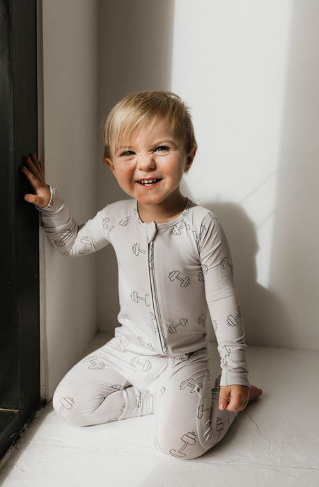 forever french baby Bamboo Zip Pajamas |  Arm Day