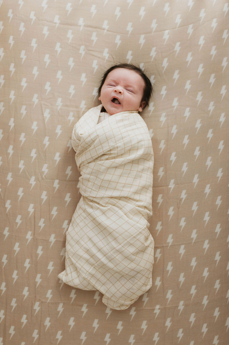 forever french Muslin Swaddle | Golden Grid