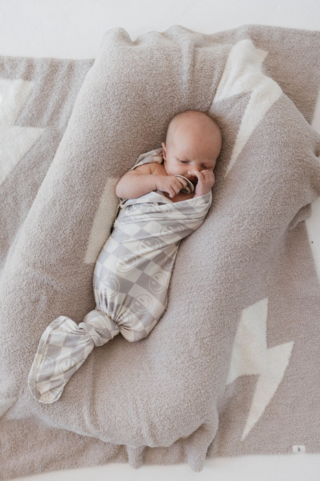 forever french Bamboo Swaddle | Smile Checkerboard