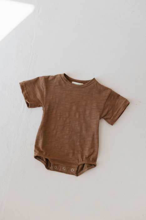 forever french baby Basic Romper | Brown