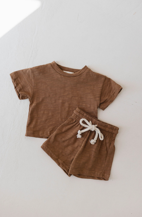 forever french baby Basic Short Set | Brown