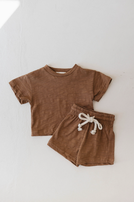 forever french baby Basic Short Set | Brown