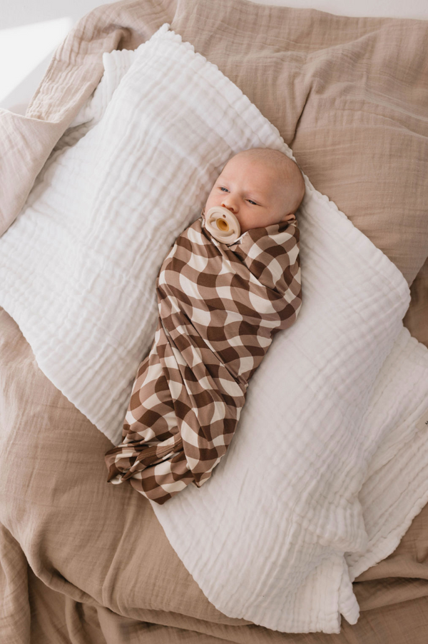 forever french Bamboo Swaddle | Groovy Gingham