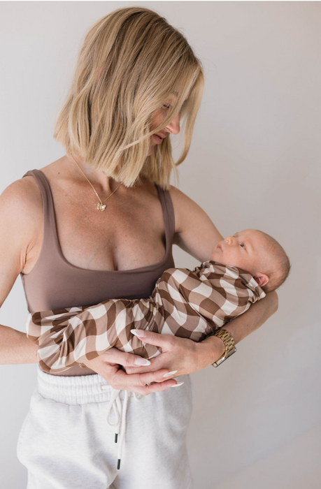 forever french Bamboo Swaddle | Groovy Gingham
