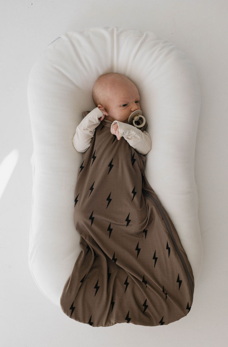 forever french Brown & Black Lightning Bolt | Bamboo Sleep Sack