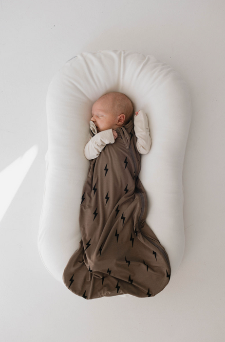 forever french Brown & Black Lightning Bolt | Bamboo Sleep Sack