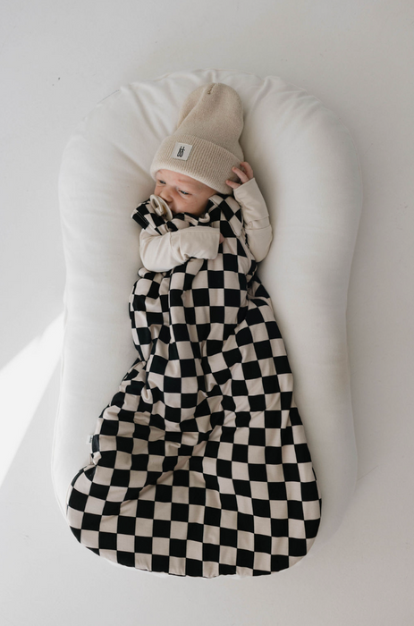 forever french Bamboo Sleep Sack | Black Checker