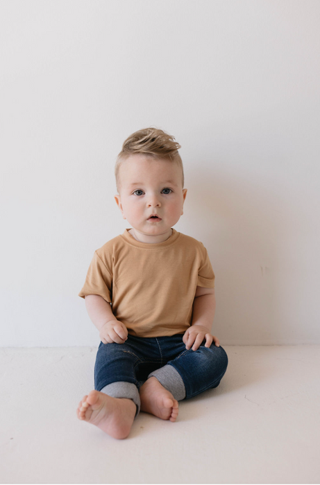 forever french baby Basic Bamboo Tee | Desert Sunset