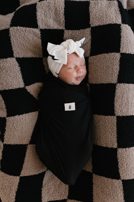 forever french Bamboo Swaddle | Midnight Black