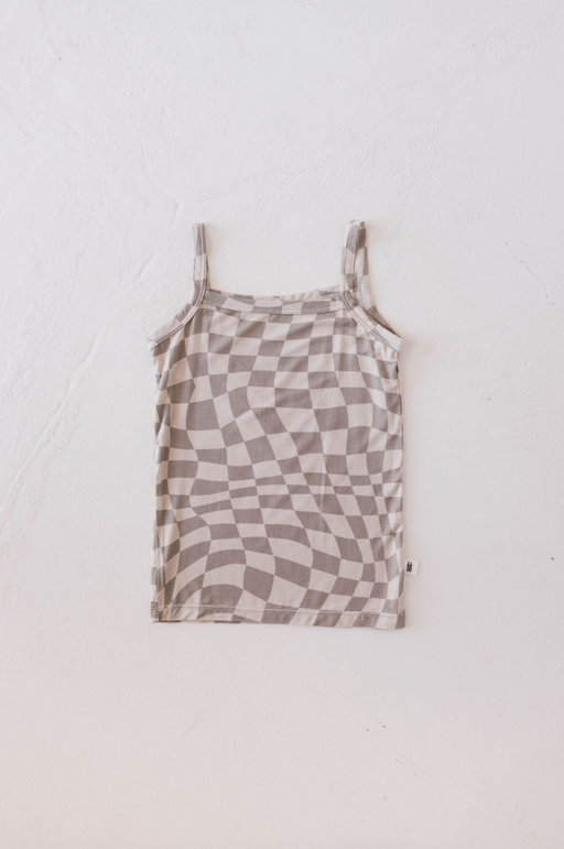 forever french baby Basic Bamboo Tank | Wavy Checker