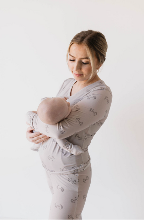 forever french baby Bamboo Zip Pajamas |  Arm Day