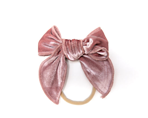 Reverie Threads Abigail Headband in Velvet Dusty Pink