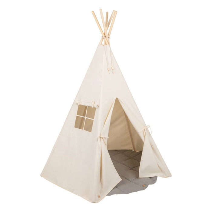 Moi Mili “Beige” Teepee and "Grey Linen" Round Mat Set