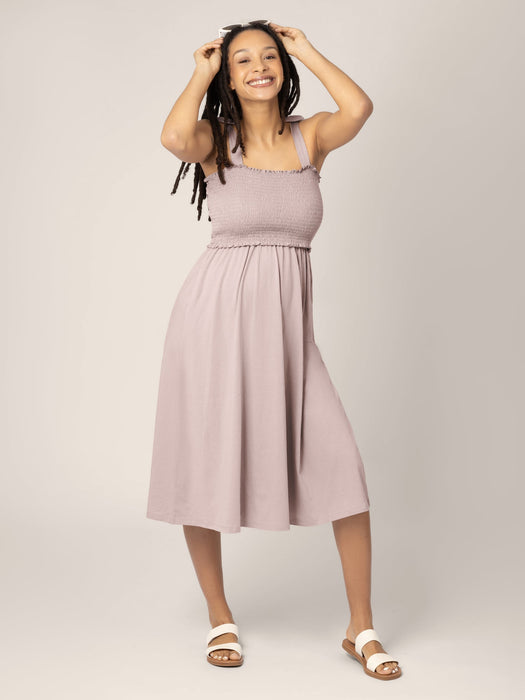 Kindred Bravely Sienna Smocked Maternity & Nursing Dress | Lilac Stone