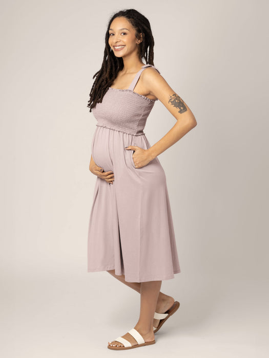 Kindred Bravely Sienna Smocked Maternity & Nursing Dress | Lilac Stone