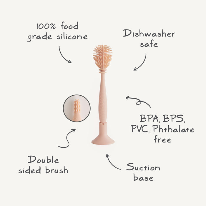 Mushie Silicone Baby Bottle Brush