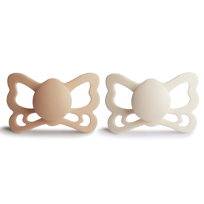 Mushie FRIGG Butterfly Anatomical Silicone Pacifier 2-Pack (6-18 Months)