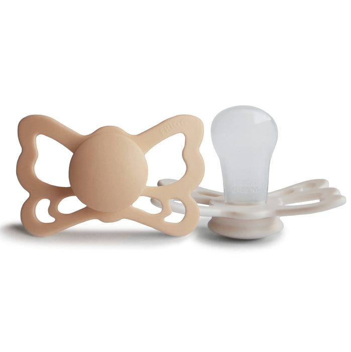 Mushie FRIGG Butterfly Anatomical Silicone Pacifier 2-Pack (6-18 Months)