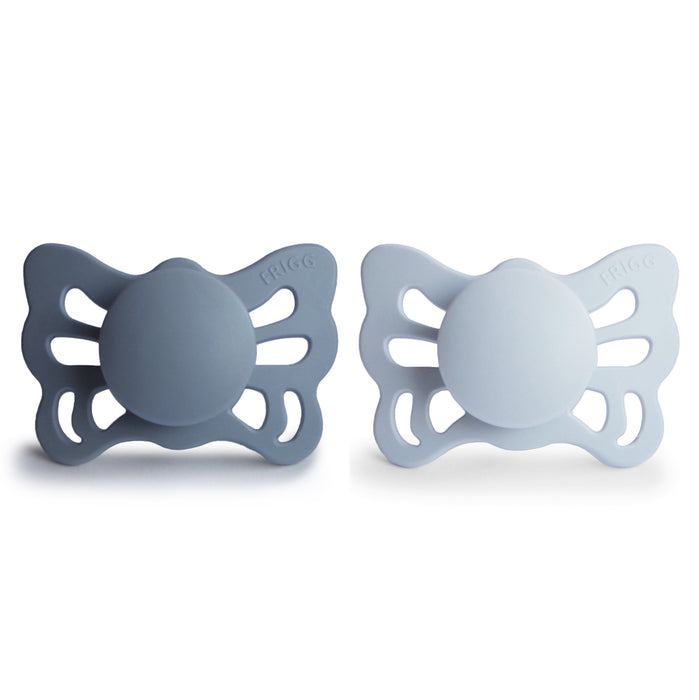 Mushie FRIGG Butterfly Anatomical Silicone Pacifier 2-Pack (0-6 Months)