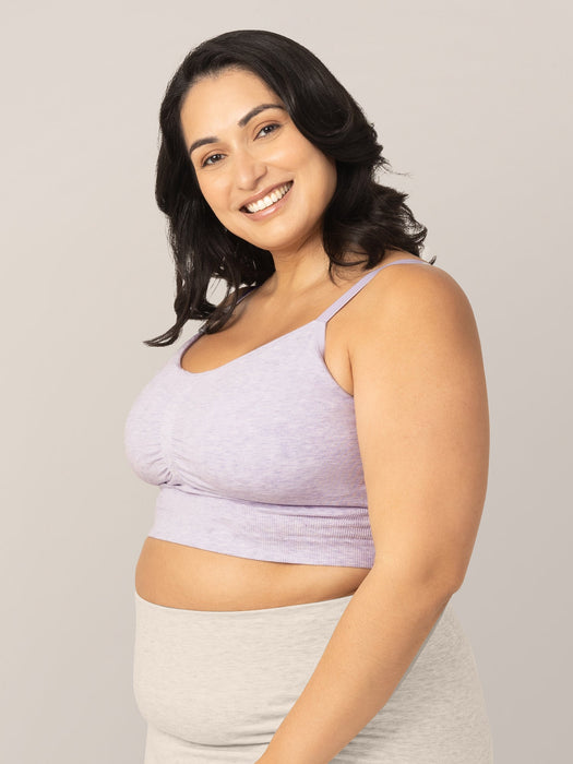 Kindred Bravely Sublime® Bamboo Hands-Free Pumping Lounge & Sleep Bra | Lavender Heather