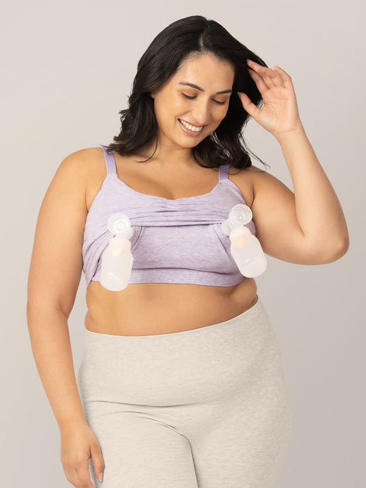 Kindred Bravely Sublime® Bamboo Hands-Free Pumping Lounge & Sleep Bra | Lavender Heather